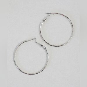 Elegant Silver Hoop Earrings BNIB